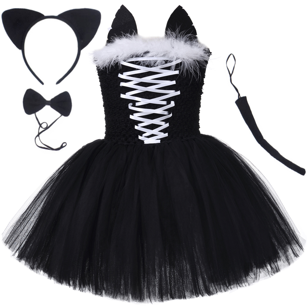 Baby Tutu Skirt - Zwarte Kat Tutu Jurk voor Meisjes