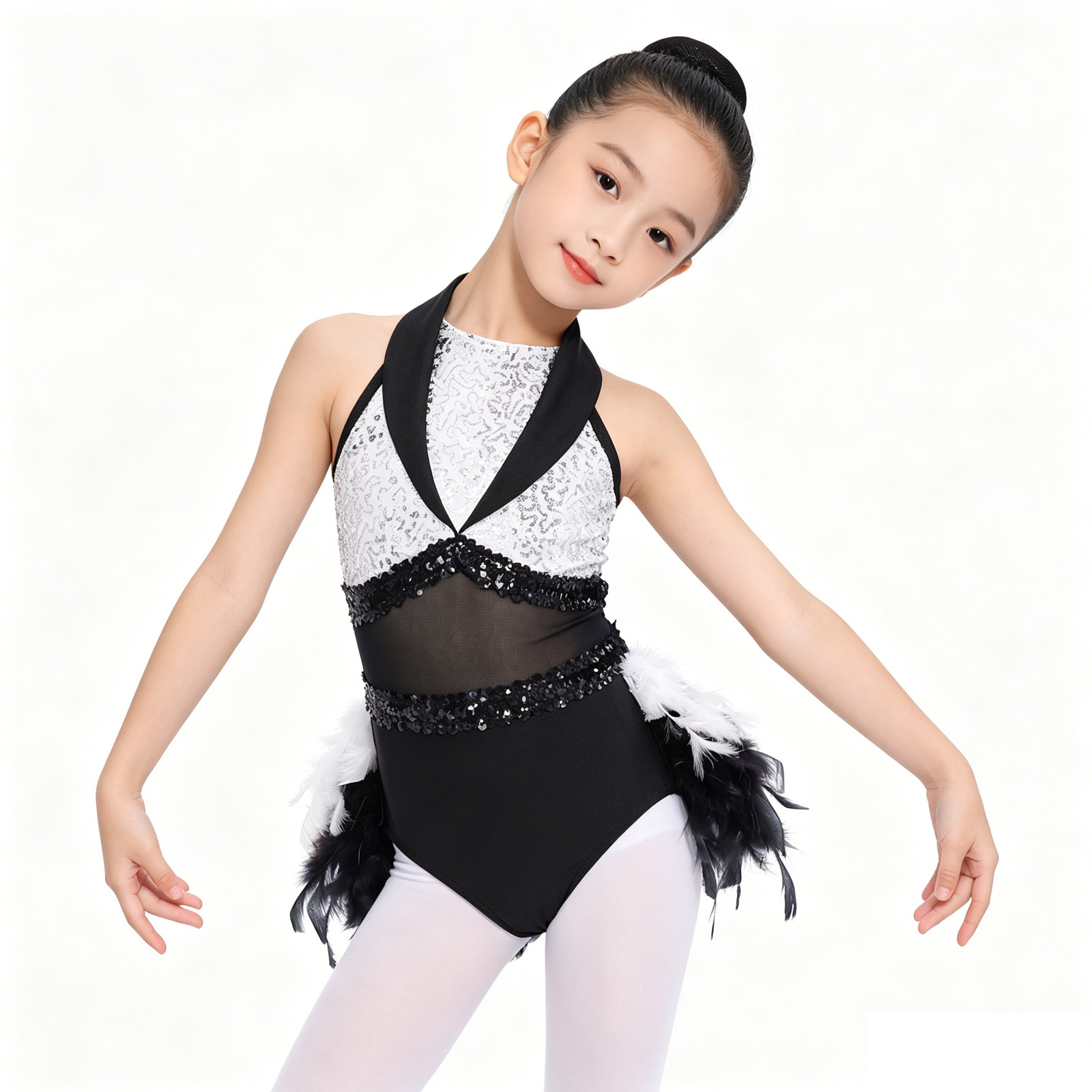 Baby Tutu Skirt - Tienermeisjes Mouwloze Sequin Sheer Mesh Veer