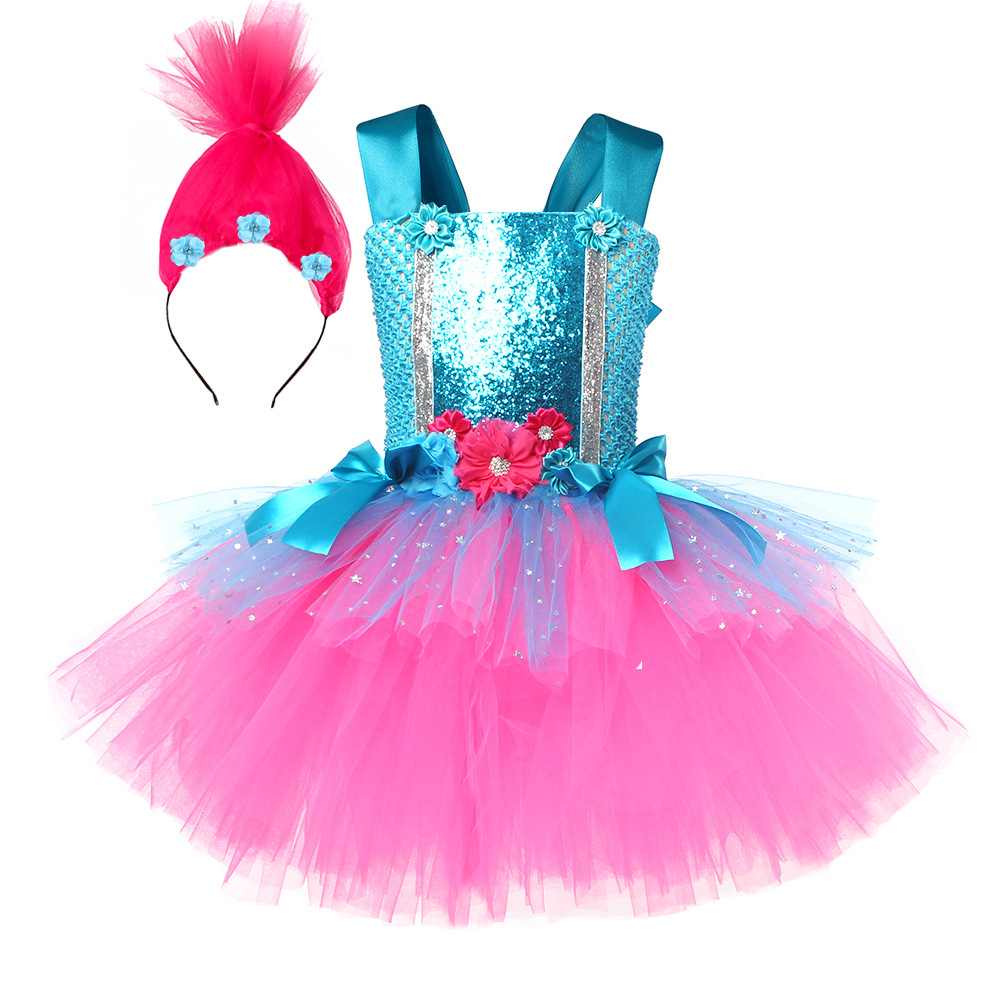Baby Tutu Skirt - Trolls Tutu Jurk voor Meisjes Prinses