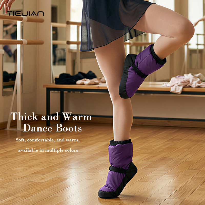Soft Sole Booties - Ballet warme laarzen, katoenen dansoefenschoenen met