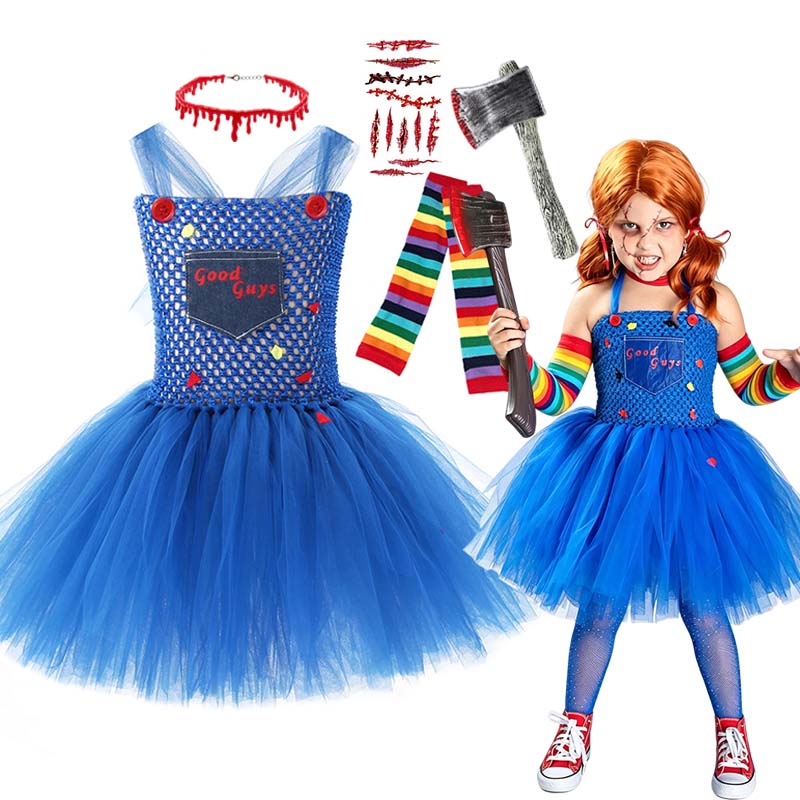 Baby Tutu Skirt - Meisjes Halloween Enge Pop Cosplay Kostuum