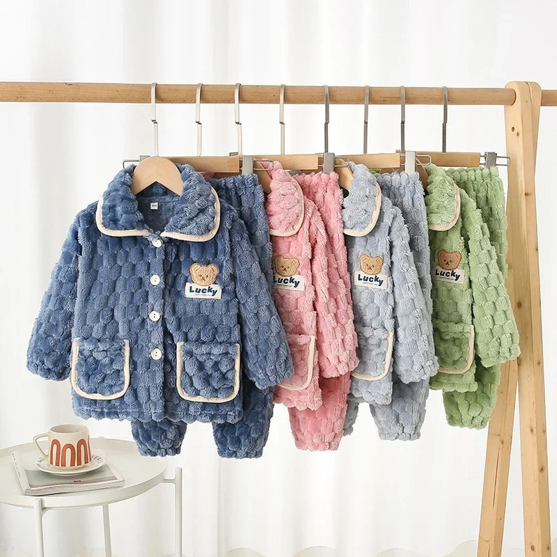 Baby Clothing For Sleep - Kinderen Jongens Meisjes Herfst Winter Flanel