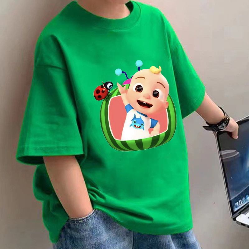 Baby Clothing In Summer - Cocomelons Baby T-shirts Anime Katoen Korte