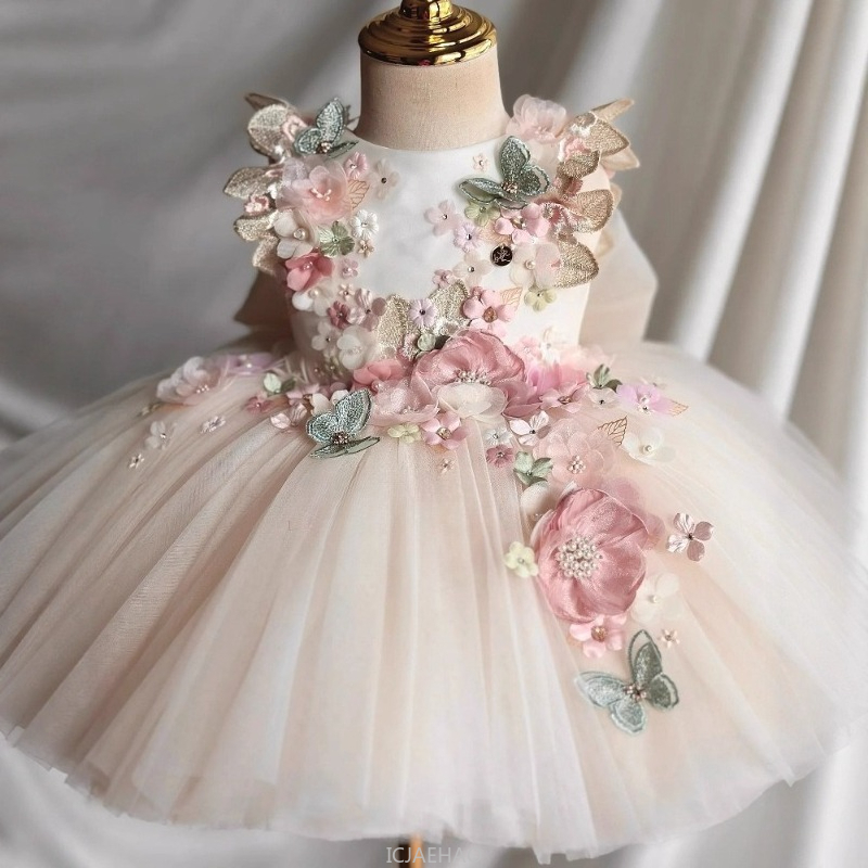 Baby Clothing In Summer - Bruidsjurk Zomer Kinderen Meisjes Eerste Verjaardag