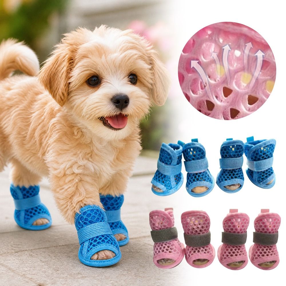 4 stuks draagbare mesh hondens - Soft Sole Booties recensie en prijs
