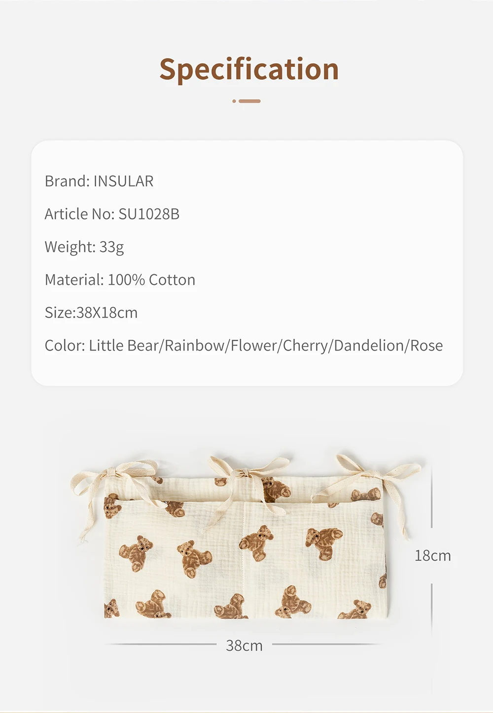 Baby Wieg Organizer Cot Caddy  - Baby Clothing For Bed recensie en prijs